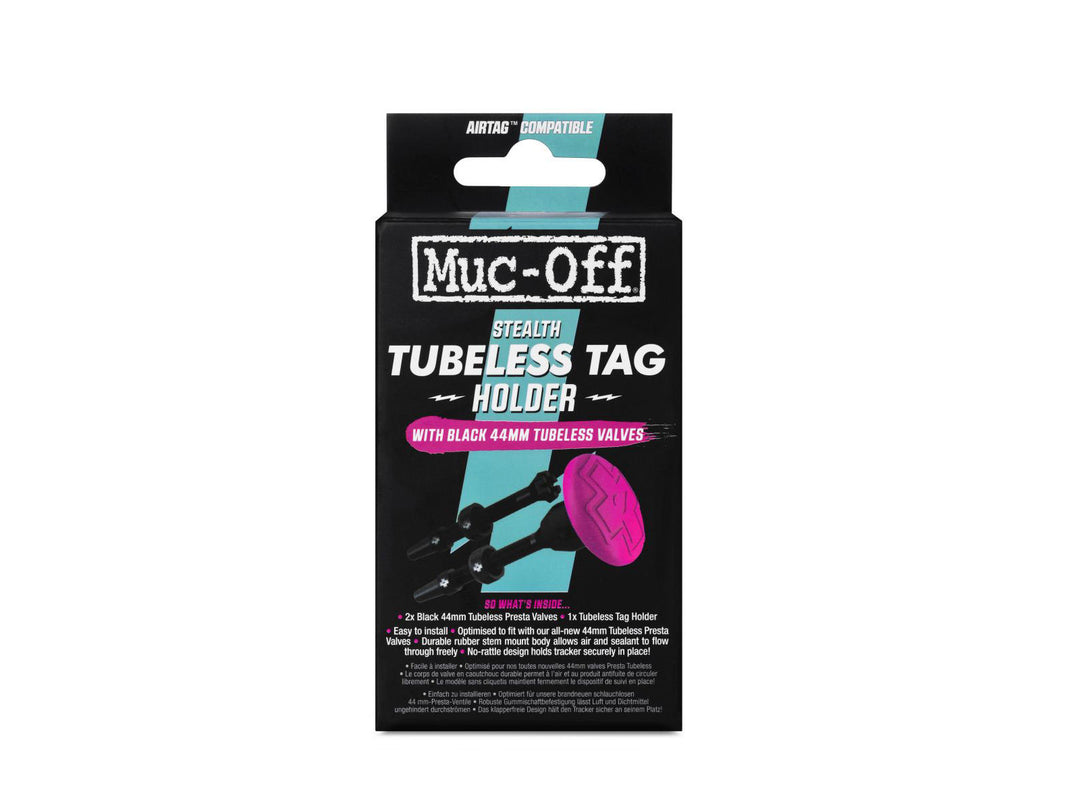 MUC-OFF Tubeless Tag Holder 44 mm Black/pink -