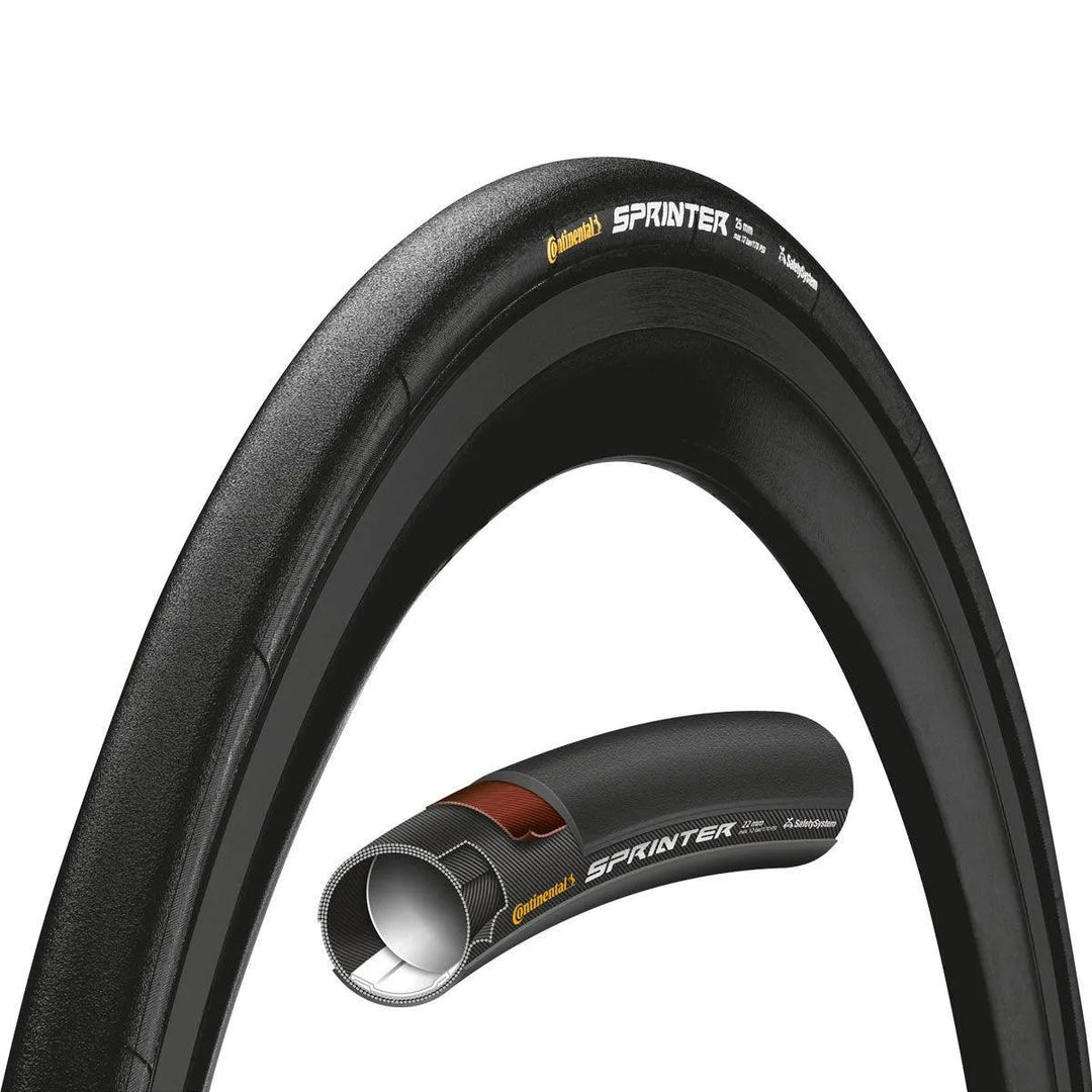 Ulkorengas 28" CONTINENTAL Sprinter, 25mm, musta Tuubi - Elite Bike