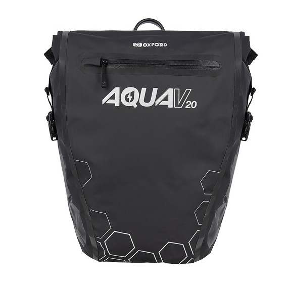 Pyörälaukku OXFORD Aqua V 20 Single QR Musta