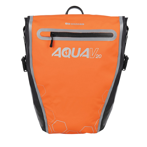 Pyörälaukku OXFORD Aqua V Single QR 20L Orange/ Musta