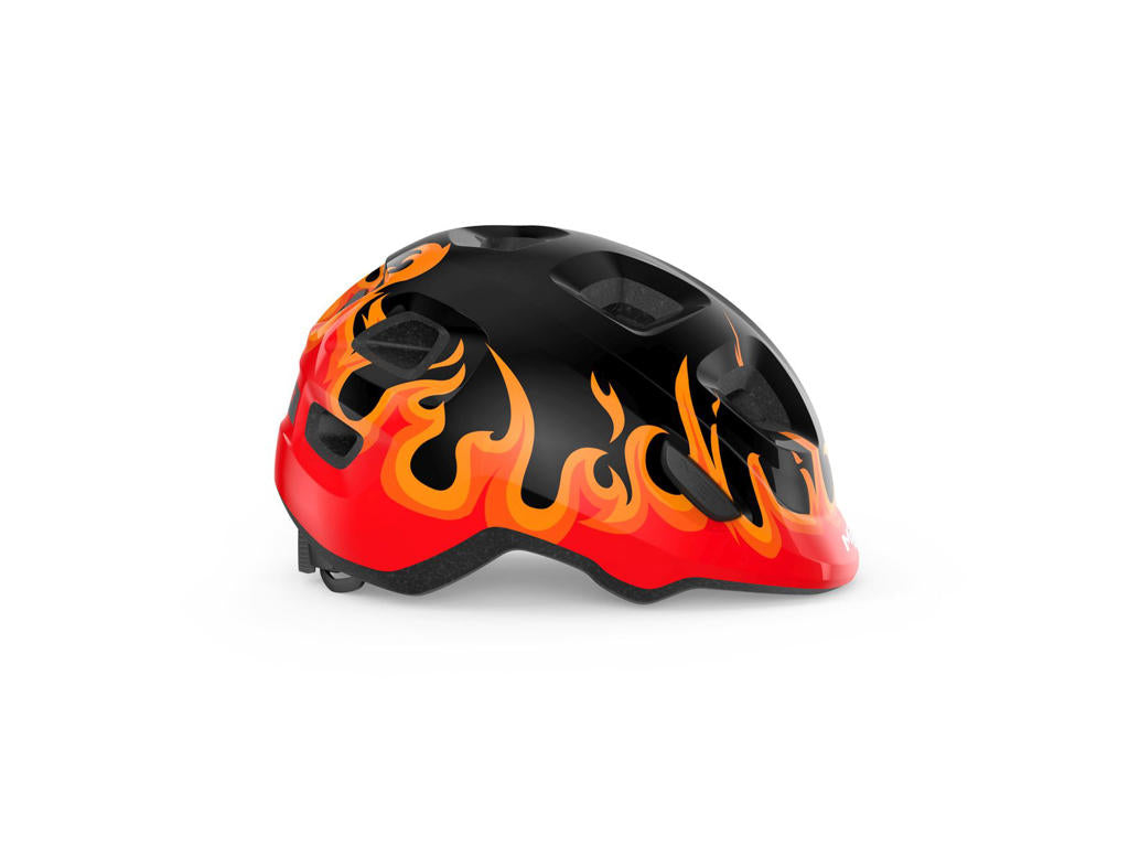 MET Helmet Hooray Black Flames/Glossy XS (46-52 cm) -