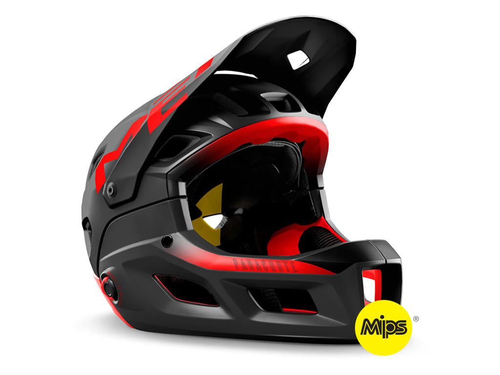 MET Helmet Parachute MCR MIPS Black Red/Matt Glossy M (56-58 cm) -