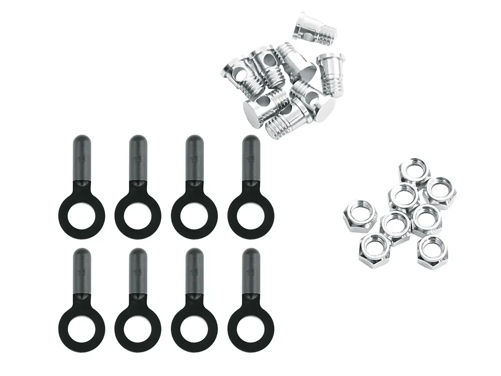 SKS Set of bolts/nuts/end caps for Chromoplastics/Bluemels -