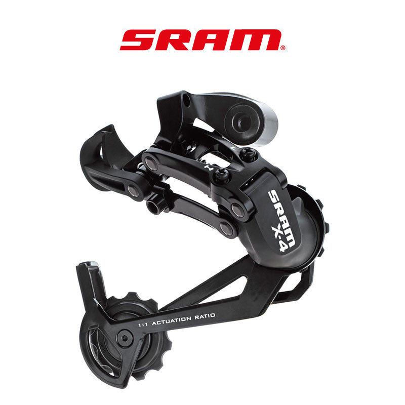 Takavaihtaja SRAM X4 Pitkä häkki, musta -